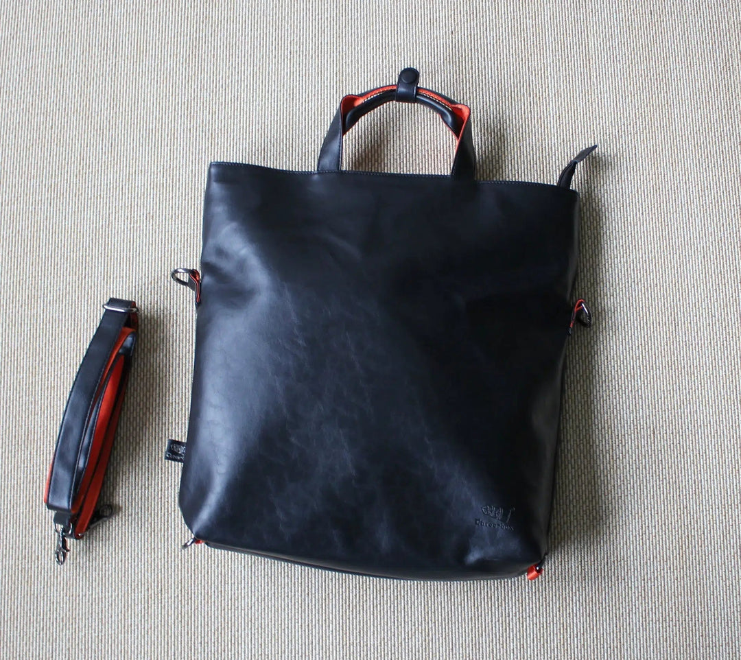 Leather Crossbody Backpack