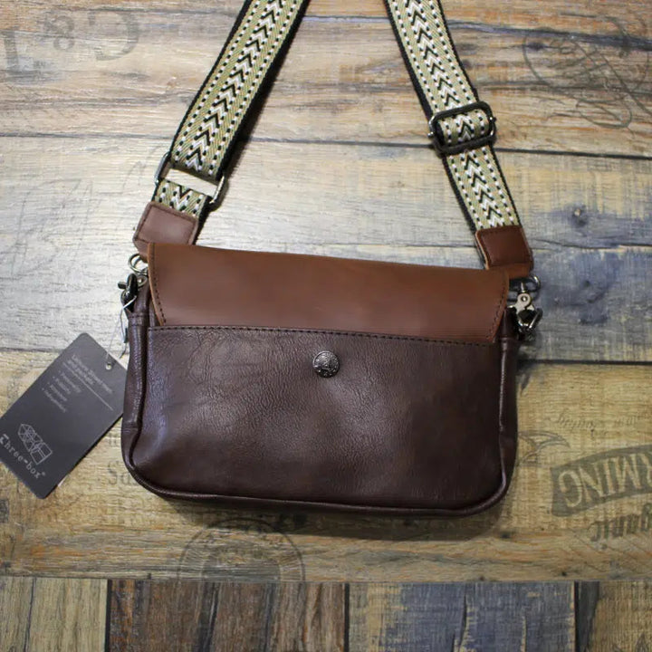 Leather Crossbody Flap Bag