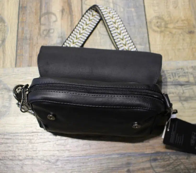 Leather Crossbody Flap Bag