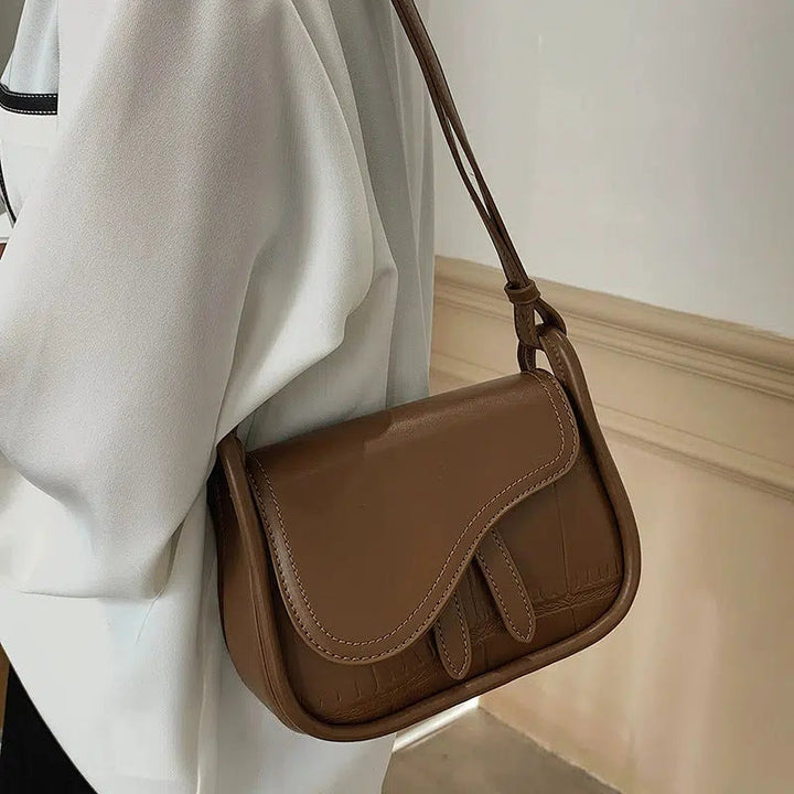 Leather Saddle Crossbody Bag