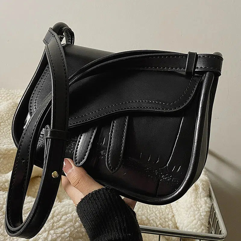 Leather Saddle Crossbody Bag