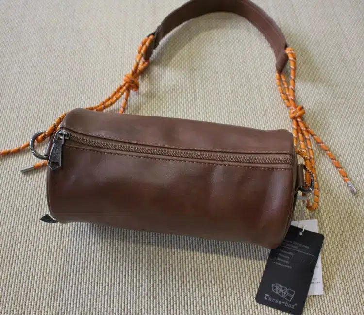 Leather Shoulder Bag with Adjustable Strap