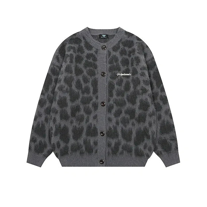 Leopard Print Knit Cardigan