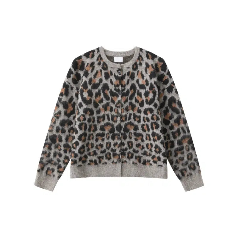 Leopard Print Knit Sweater