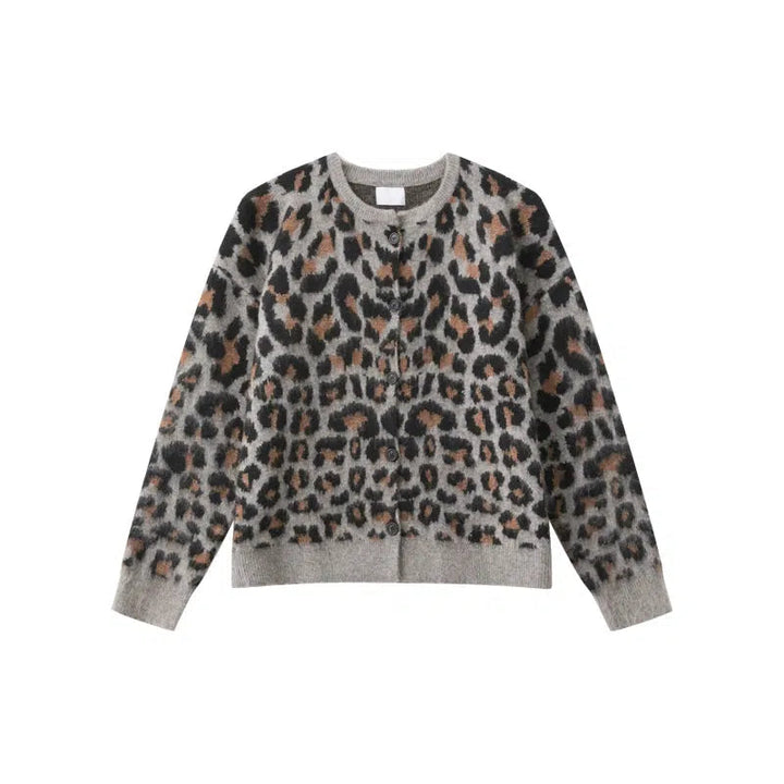 Leopard Print Knit Sweater