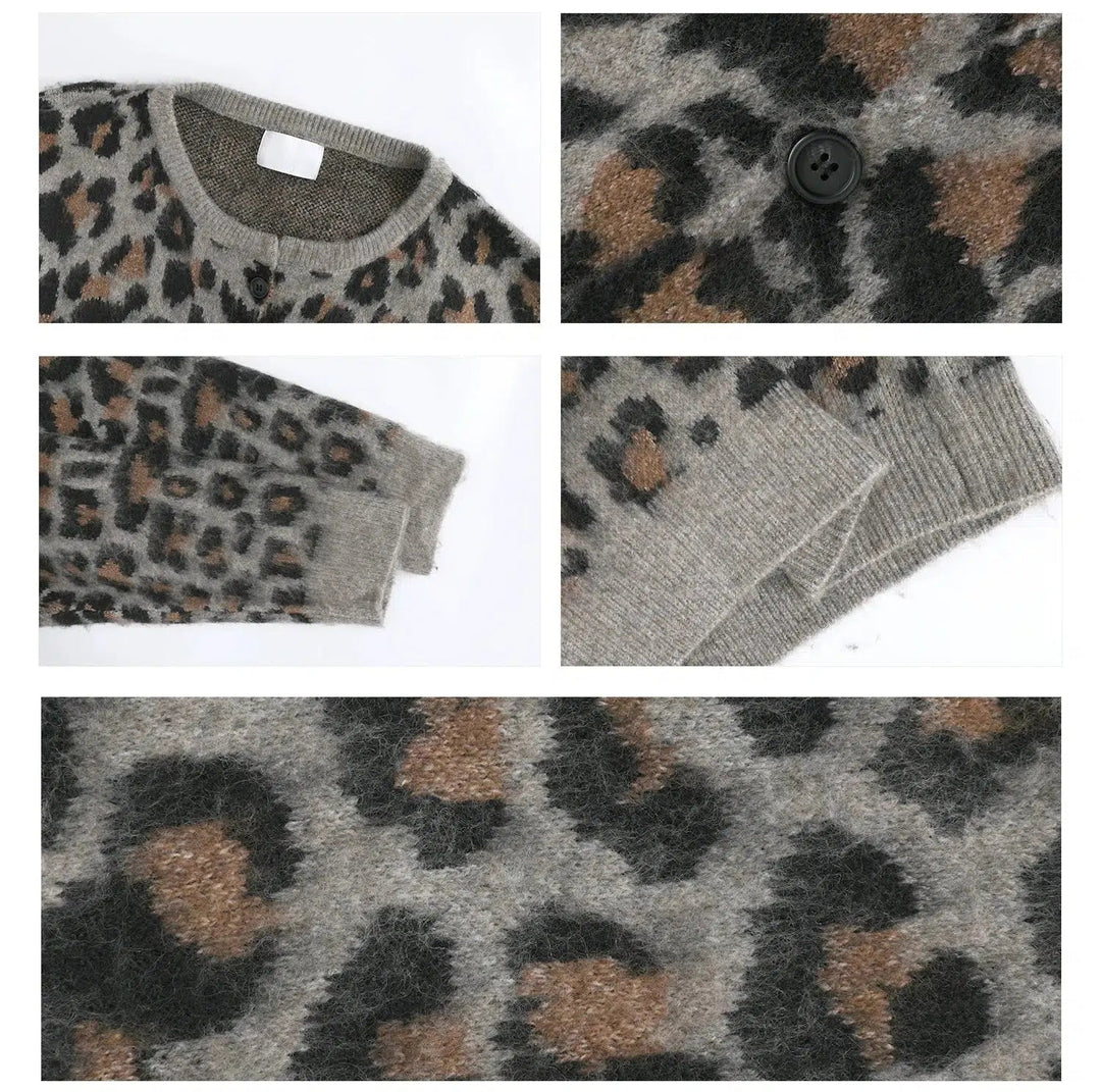 Leopard Print Knit Sweater