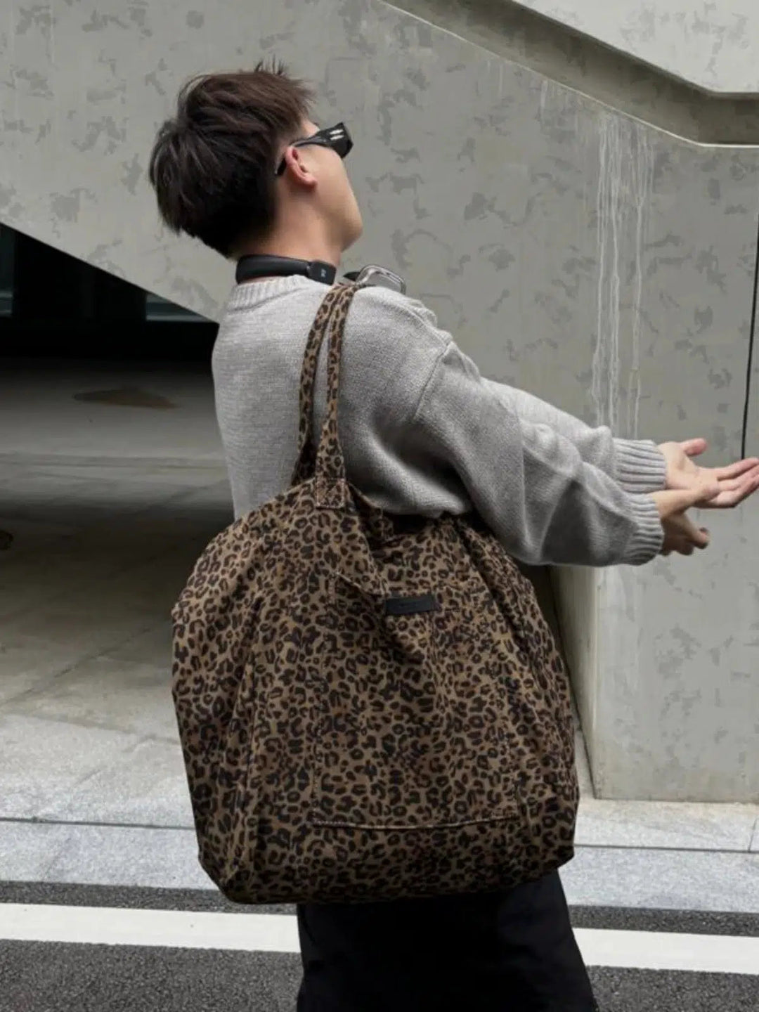 Leopard Print Oversized Bag