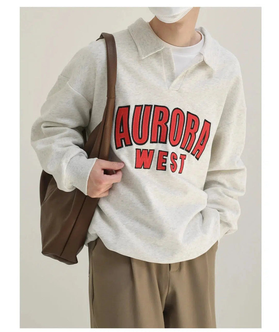 Letter Embroidry Sweatshirt