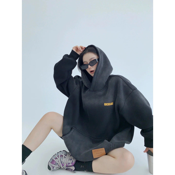 Letter Graphic Print Gradient Hoodie