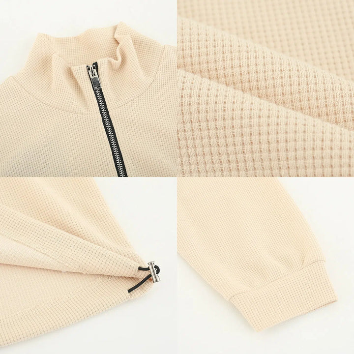 Letter Stand-Up Collar Sweater