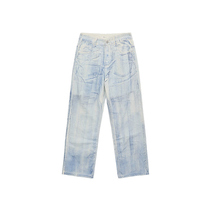 Light Wash High-Waist Wide-Leg Jeans