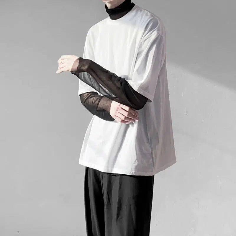 Lightweight Mesh Long-sleeved T-shirt