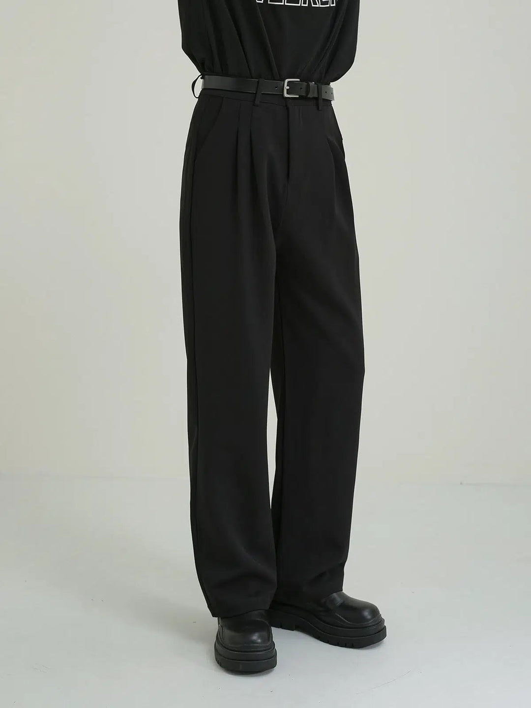 Lightweight Plain Straight Casual Pants