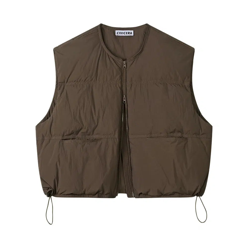 Lightweight Sleeveless Zip Vest