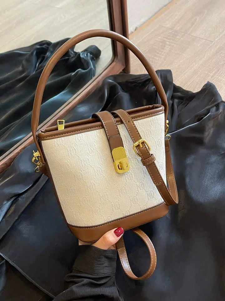 Lock Bucket Shaped Bag