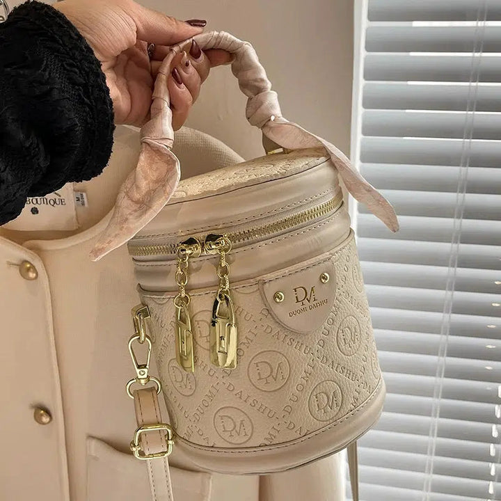 Lock Bucket Shaped Handbag