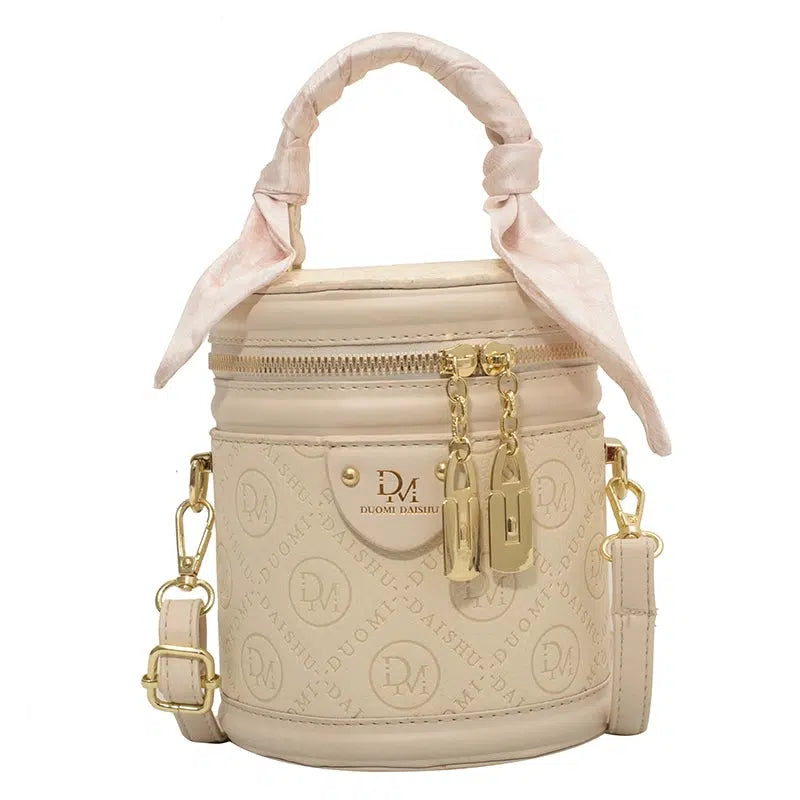 Lock Bucket Shaped Handbag