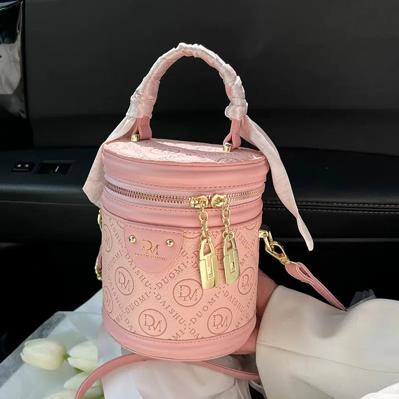 Lock Bucket Shaped Handbag