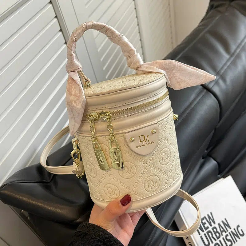 Lock Bucket Shaped Handbag