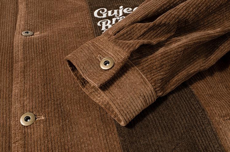 Logo Design Corduroy Button-Up Jacket