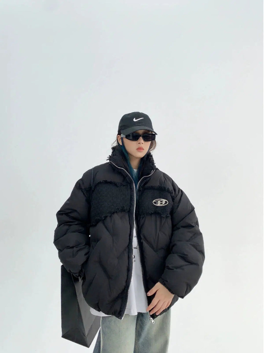 Logo Patch Puffer Jacket