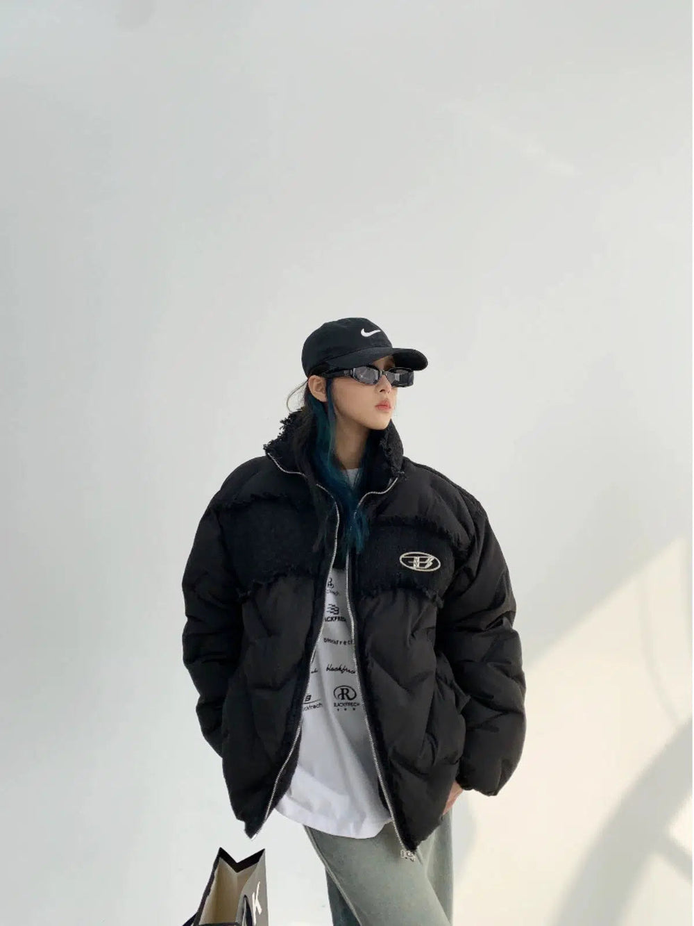 Logo Patch Puffer Jacket