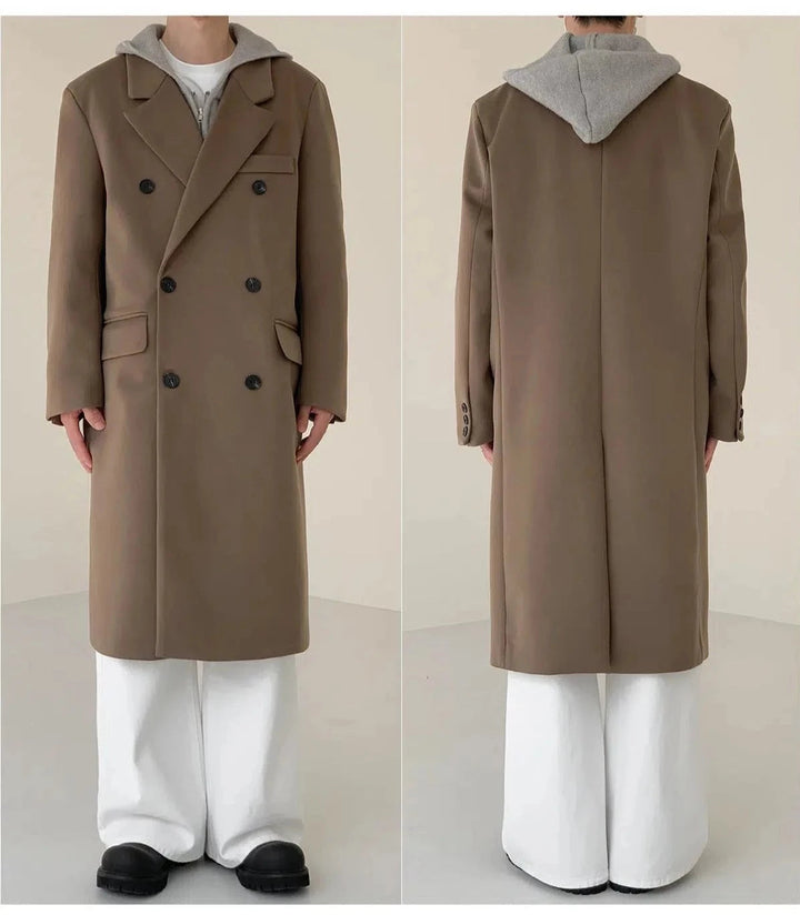 Long Double Breasted Woolen Coat