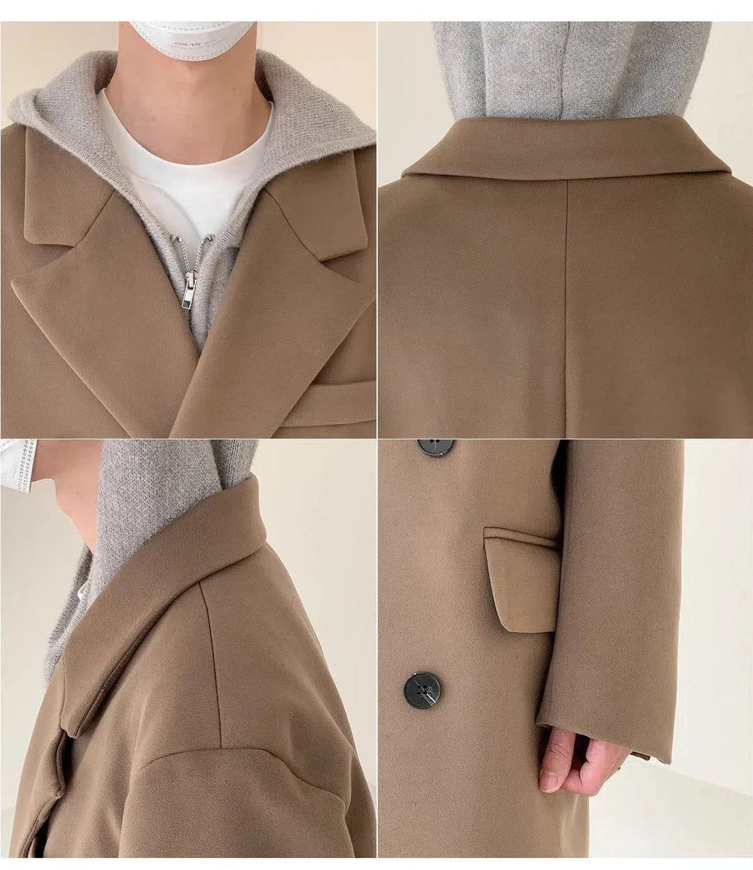 Long Double Breasted Woolen Coat