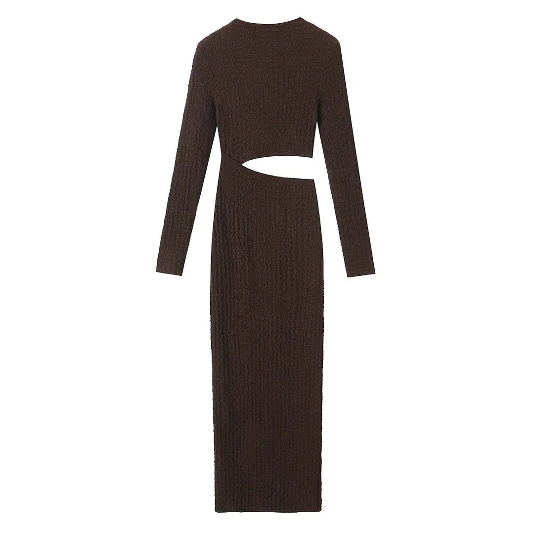 Long Sleeve Cutout Midi Dress