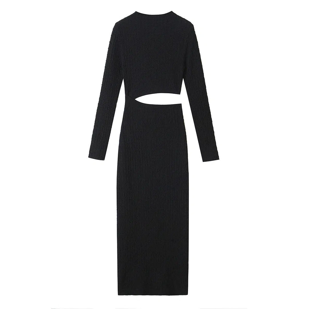 Long Sleeve Cutout Midi Dress