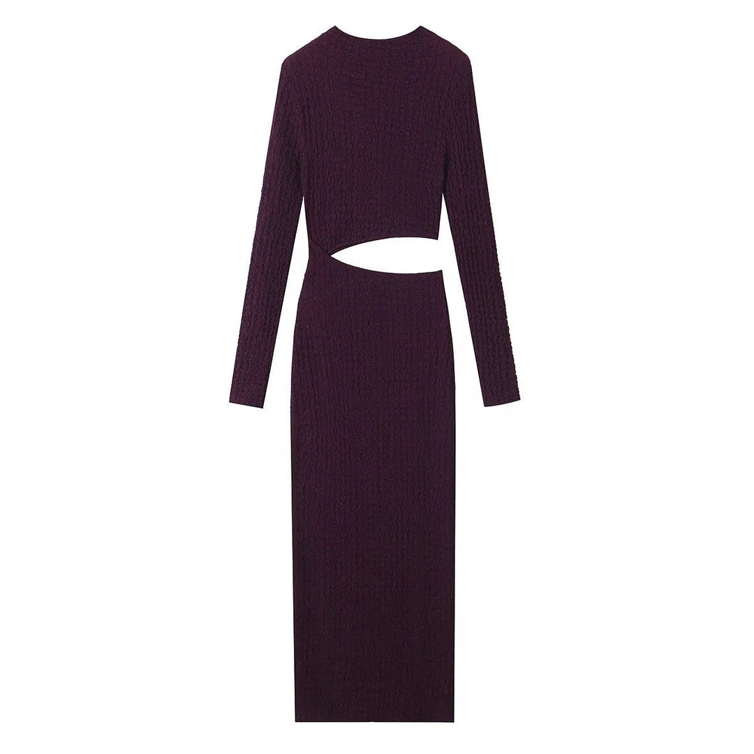 Long Sleeve Cutout Midi Dress