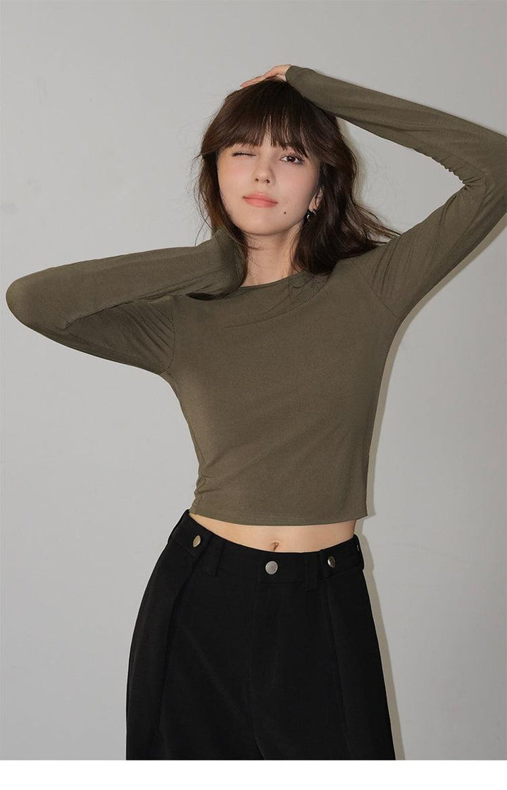 Long-Sleeve Knitted Top