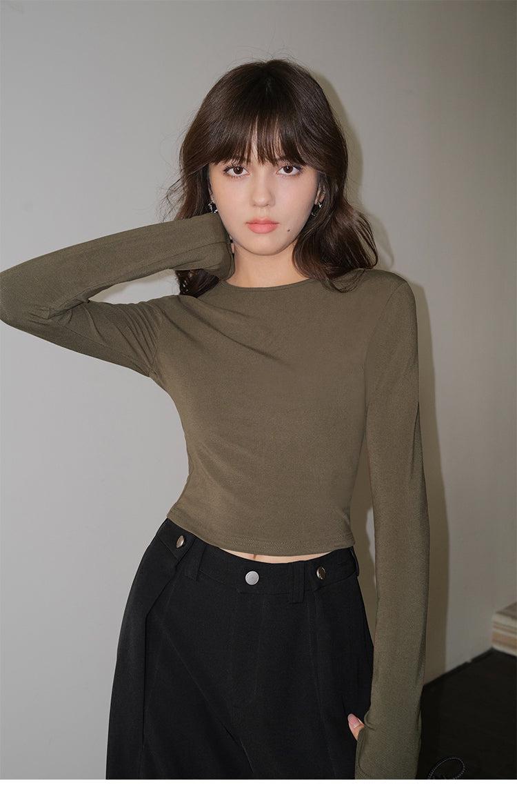 Long-Sleeve Knitted Top