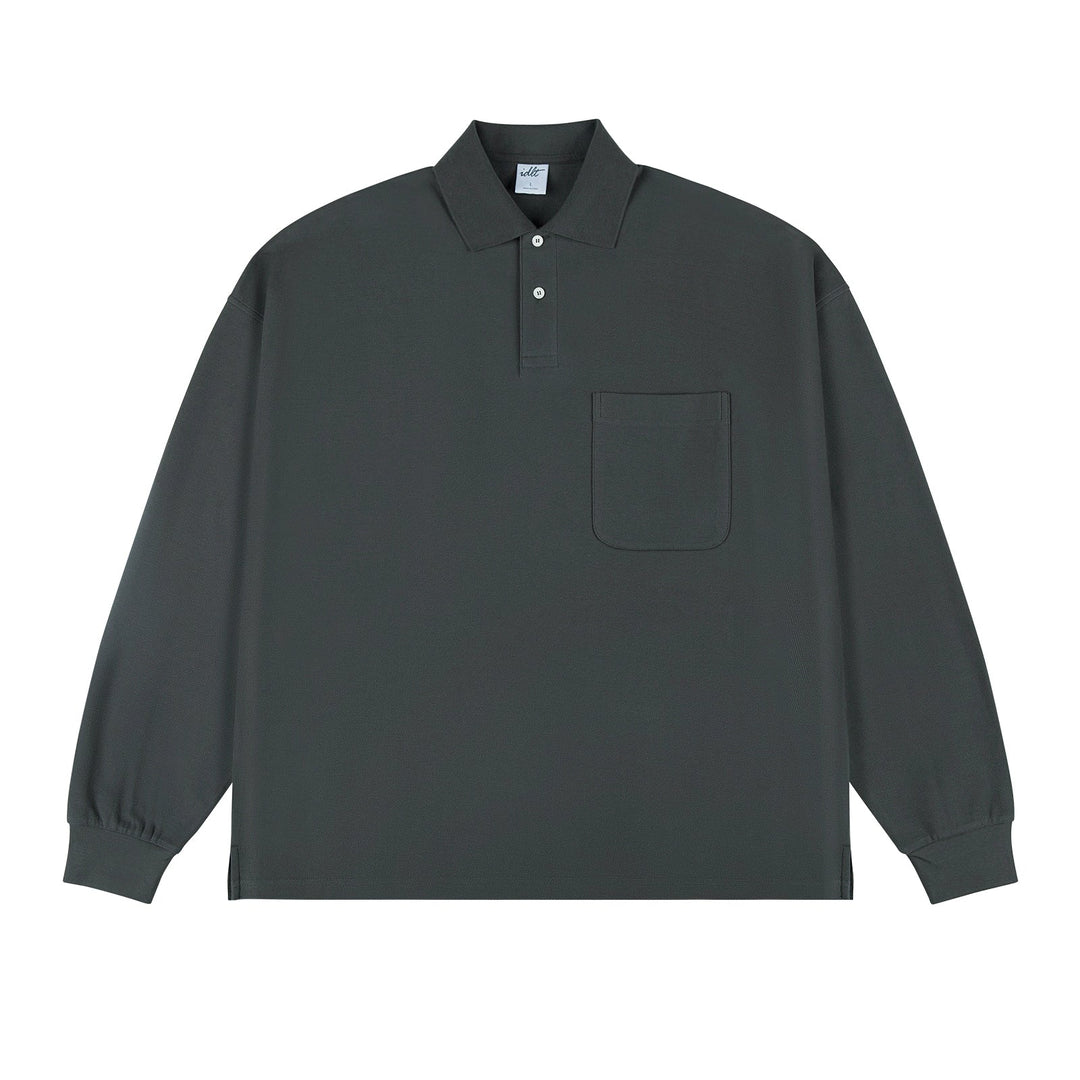 Long Sleeve Pocket Polo Shirt