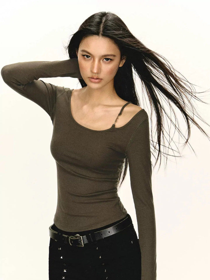 Long Sleeve Ribbed Turtleneck Top