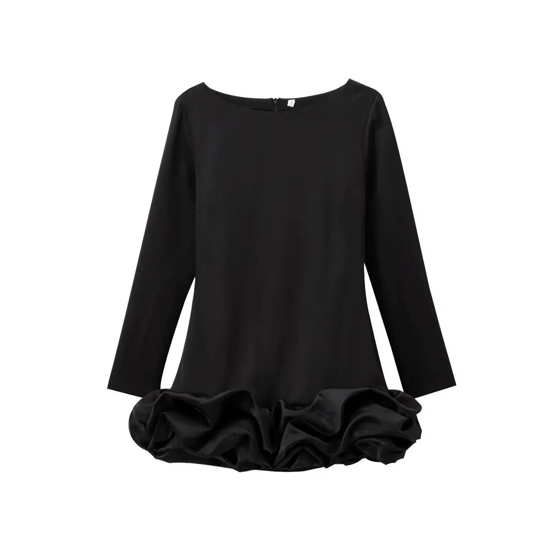 Long Sleeve Ruffle Hem Dress