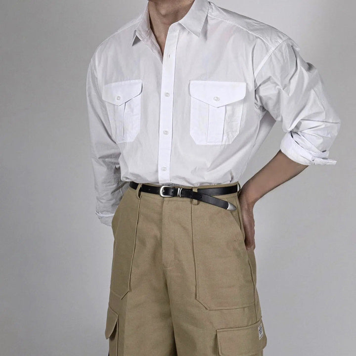 Long Sleeve Utility Pockets Shirt