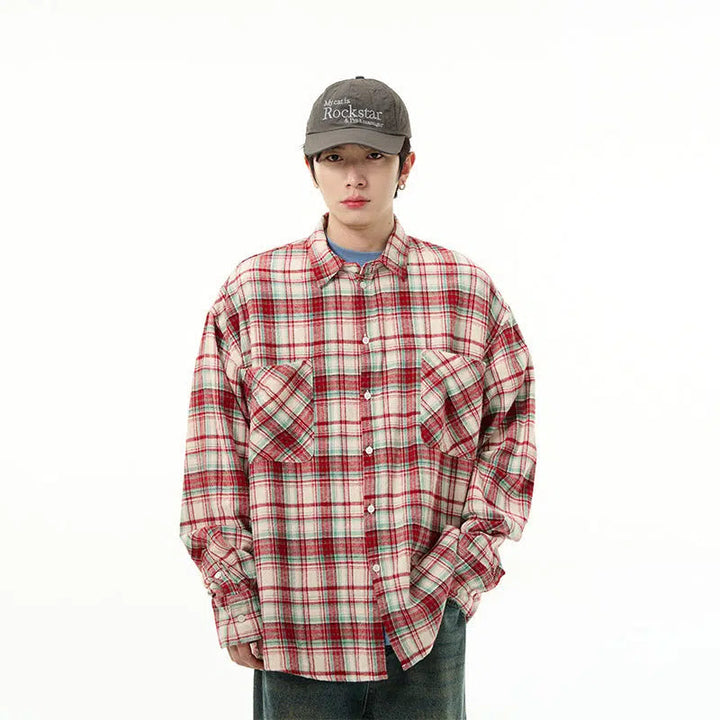 Long-sleeved Plaid Shirt