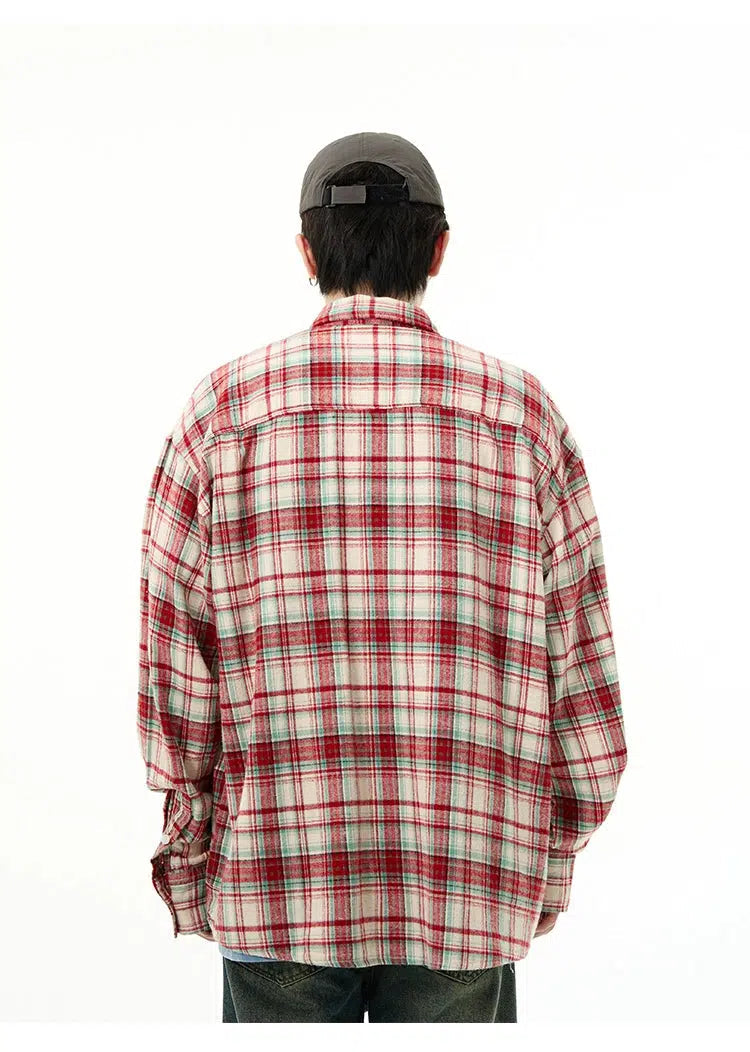 Long-sleeved Plaid Shirt