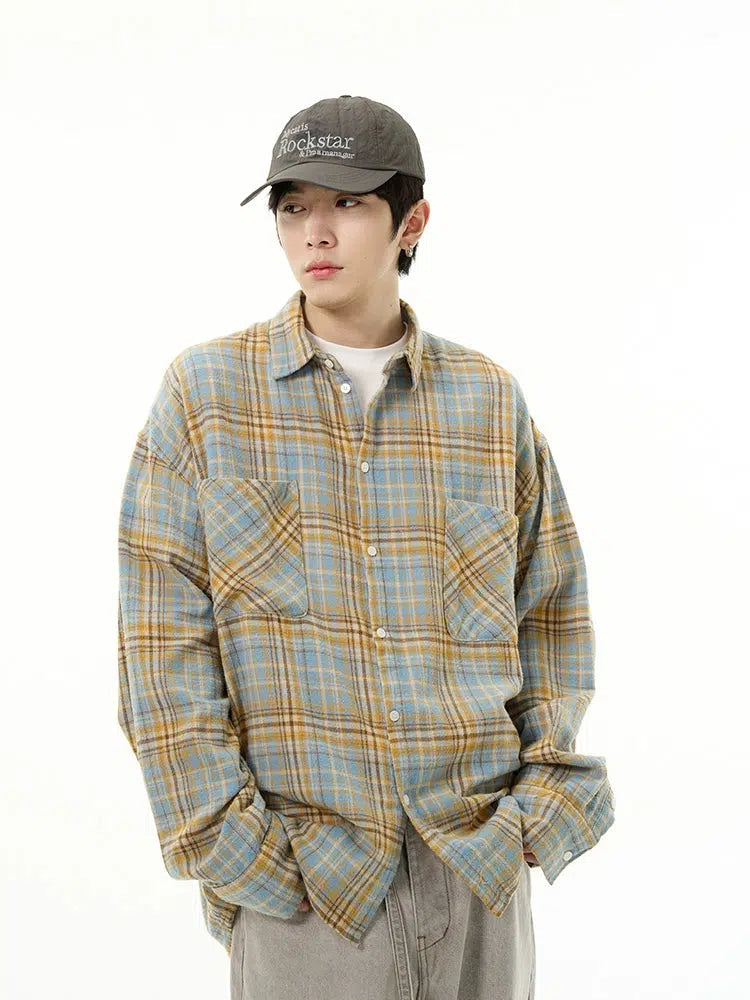 Long-sleeved Plaid Shirt