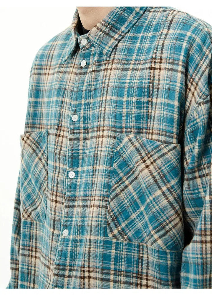 Long-sleeved Plaid Shirt