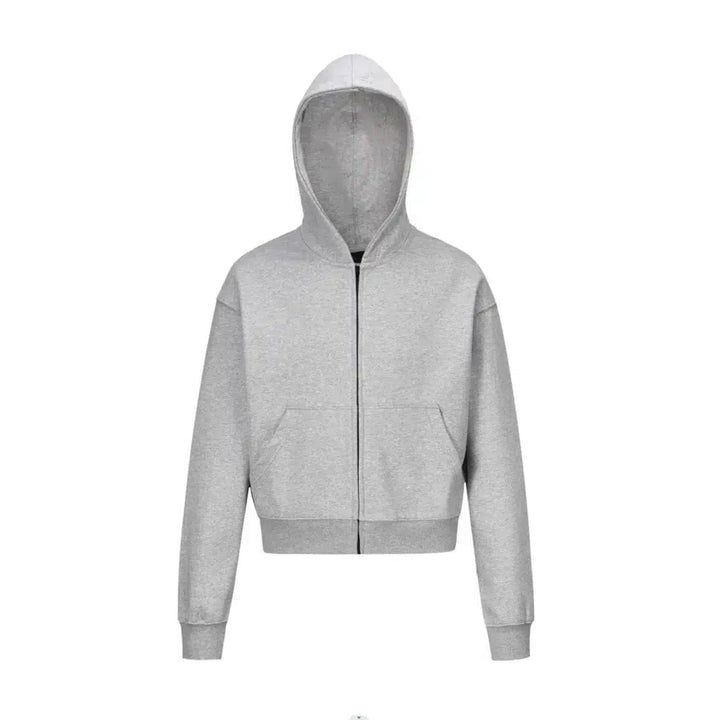 Loose Basic Hooded Sweatshirt