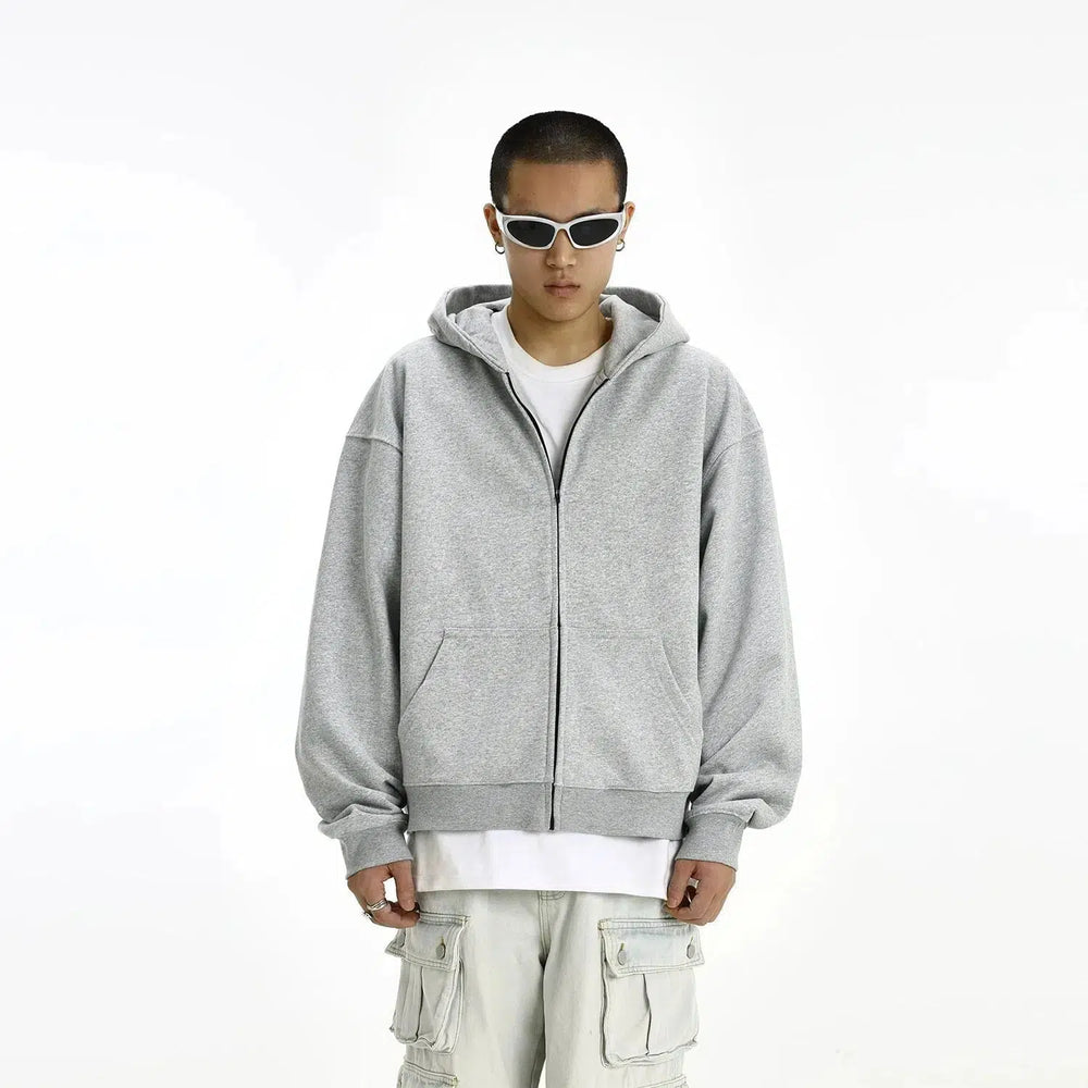 Loose Basic Hooded Sweatshirt