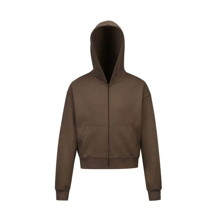 Loose Basic Hooded Sweatshirt