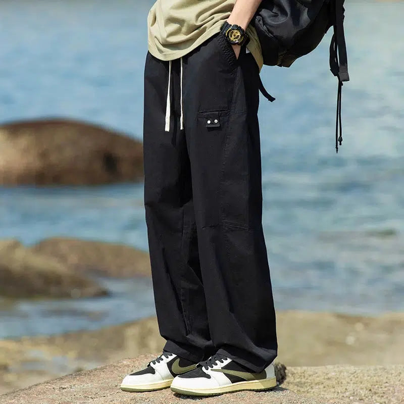 Loose Drawstring Casual Pants