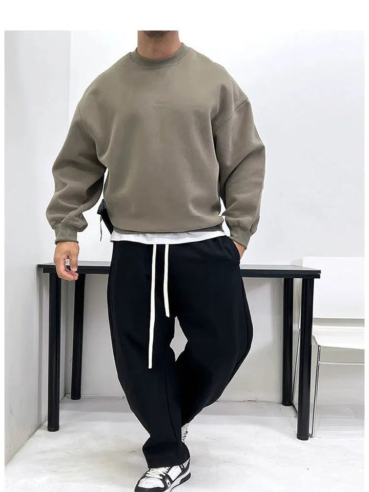 Loose Fit Crew Neck Sweatshirt