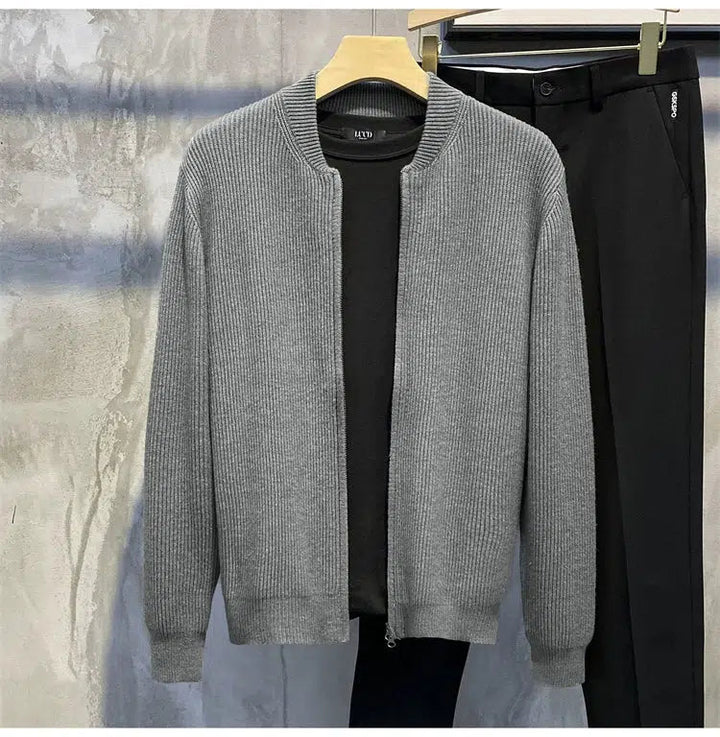 Loose Fit Full Zip Knit Cardigan