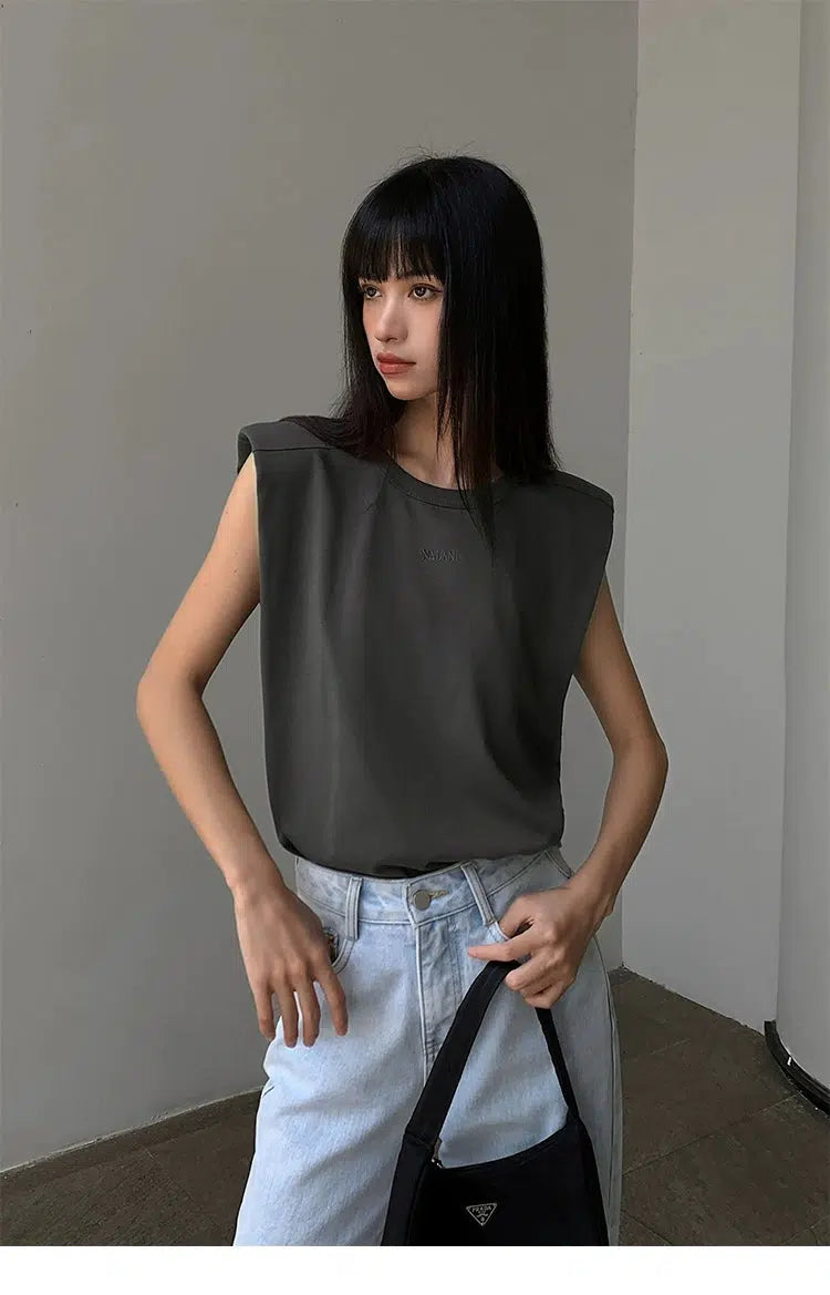 Loose Fit Sleeveless T-shirt