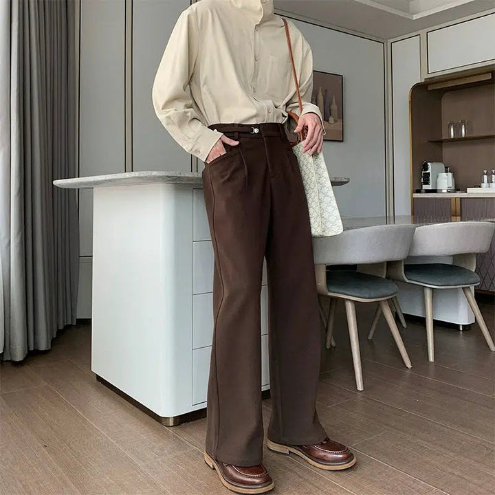 Loose Fit Straight Suit Pants