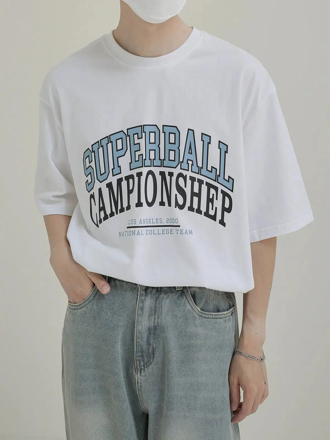 Loose Fit Text Print T-shirt